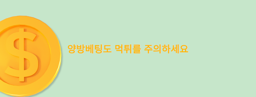 양방베팅도 먹튀를 주의하세요